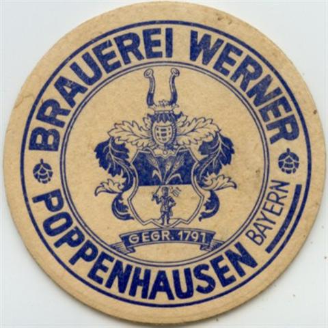 poppenhausen sw-by werner rund 1a (215-m groes wappen-blau)